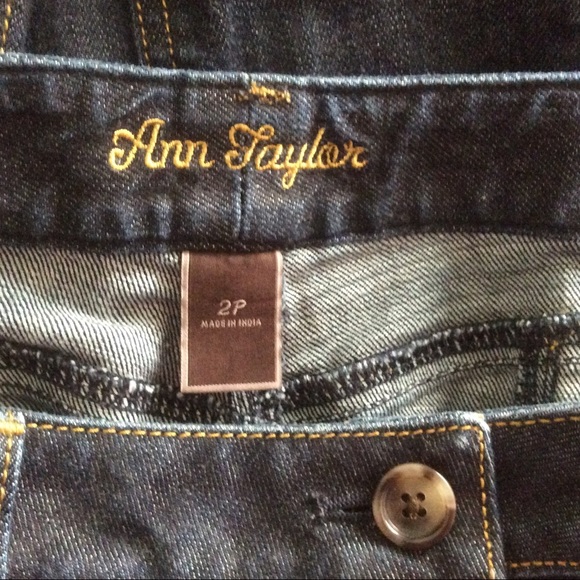 Ann Taylor | Denim Skirt A-Line Button Down - Picture 4 of 5